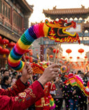 20cm Handheld Dragon Dance Puppet – Mini Chinese New Year Toy for Kids & Cultural Play