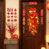 65cm LED Hanging Decoration 25x65cm – Light-Up Red & Gold CNY Ornament for Festive Home & Parties