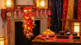 65cm LED Hanging Decoration 25x65cm – Light-Up Red & Gold CNY Ornament for Festive Home & Parties