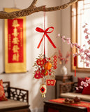 43cm Hanging Decoration 20x43cm – Red & Gold Chinese New Year Ornament for Home & Events