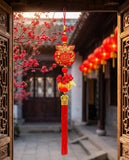 115cm Extra Long Hanging Decoration 14x115cm – Red & Gold CNY Banner for Grand Festive Displays