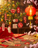 54-Piece Assorted Potted Plant Hanging Ornaments – Mini CNY Decor for Tree, Window & Home