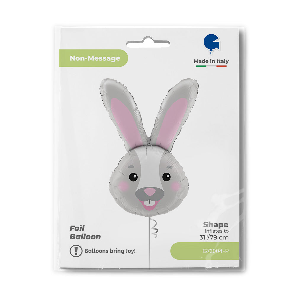31" Bunny Head Foil Balloon
