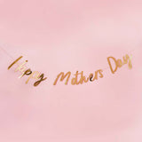 2m Gold 'Happy Mother’s Day' Banner – Metallic Wall Decor for Brunch & Home Celebrations