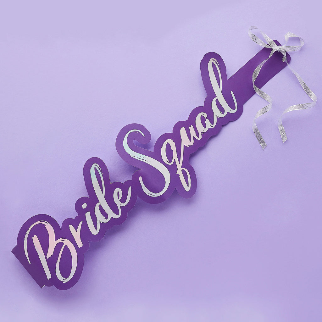Bride Squad Card Sash 5/Pack