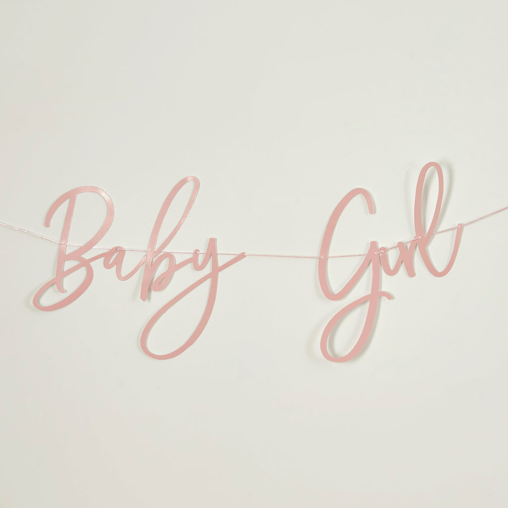 Pink 'Baby Girl' Banner 2m
