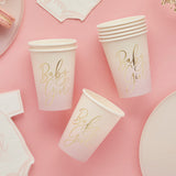 Pink 'Baby Girl' Paper Cups 8/Pack