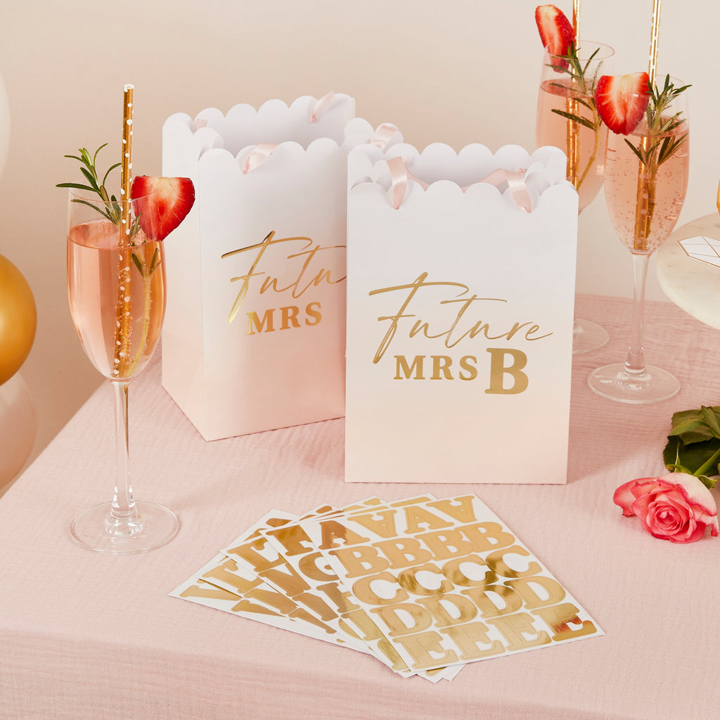 Future Mrs Personalised Party Bags 4Pcs & 5 Sticker Sheets