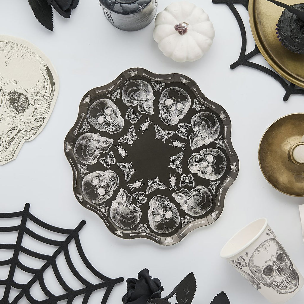 Skull Paper Plates 8pcs/Pack
