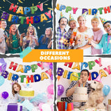 Gold Foil & Rainbow Happy Birthday Banner 7 Ft