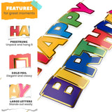Gold Foil & Rainbow Happy Birthday Banner 7 Ft
