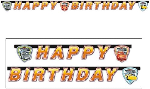 Cars 3 Diecut Happy Birthday Banner
