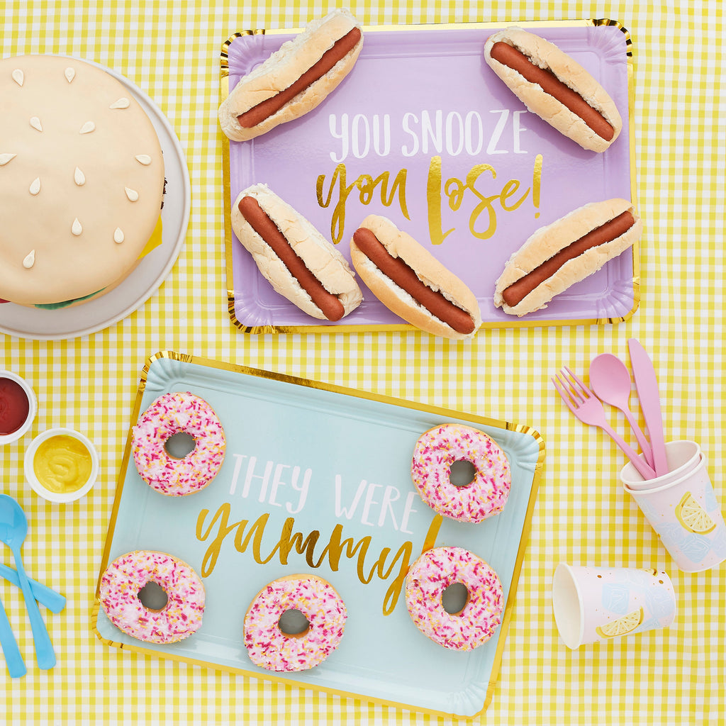 Pastel Pun Paper Trays 390x290mm 4/Pack