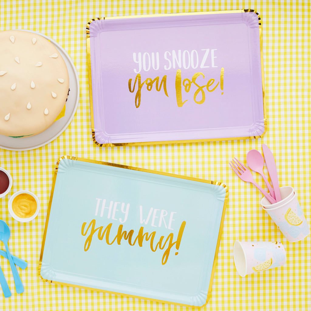 Pastel Pun Paper Trays 390x290mm 4/Pack