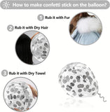 Balloon Garland Arch Kit – 64pcs/Pack Rose Silver, White & Confetti Balloons
