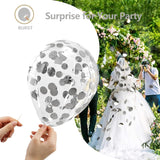 Balloon Garland Arch Kit – 64pcs/Pack Rose Silver, White & Confetti Balloons