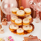 Rose Gold Scallop Edge 3 Tier Cake Stand
