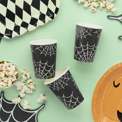 Spider Web Paper Cups 8pcs/Pack