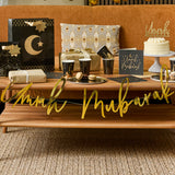 Gold Umrah Mubarak Card Banner 2m Welcome Home Decoration