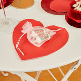 16 Heart Shaped Paper Napkins – Romantic Red & Pink Valentine’s Tableware for Parties & Dinners