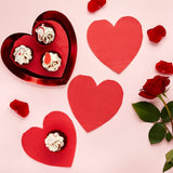 16 Heart Shaped Paper Napkins – Romantic Red & Pink Valentine’s Tableware for Parties & Dinners