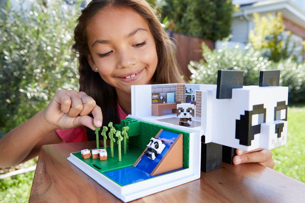 Minecraft  Mob Head Mini Panda Playset