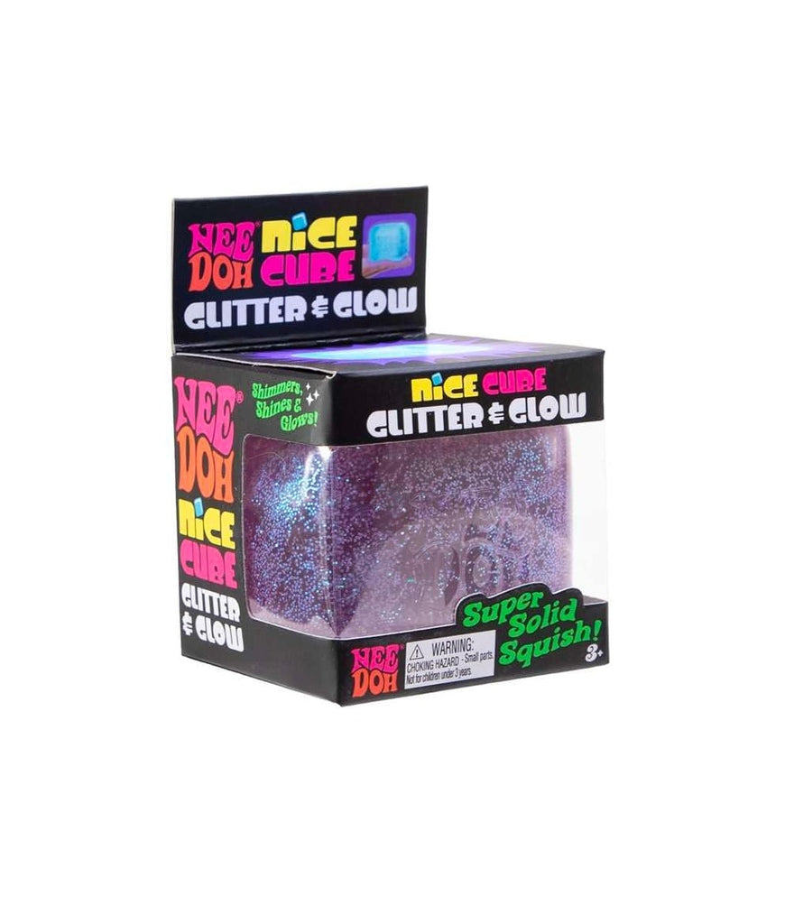 NeeDoh Nice Cube Glitter & Glow | Glow in Dark Squishy