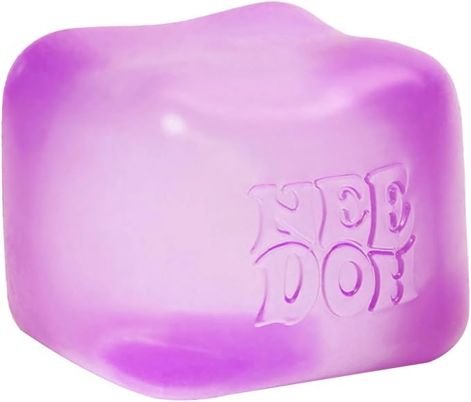Schylling NeeDoh Nice Cube Sensory Squeeze Toy 2.25 Inch – Assorted Random Colours Super Solid Squishy Fidget Stress Relief Toy for Kids & Adults
