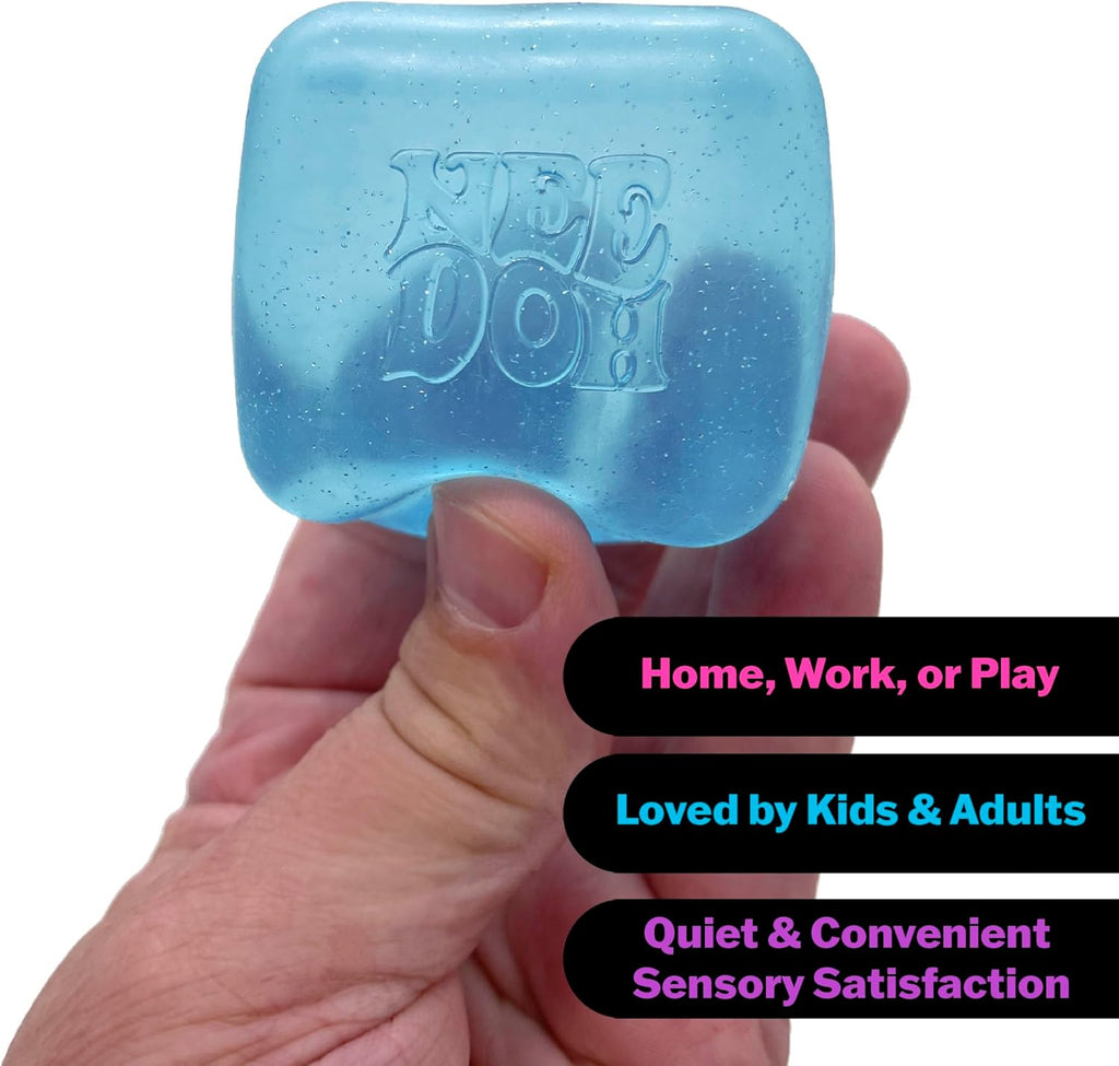 Schylling NeeDoh Nice Cube Sensory Squeeze Toy 2.25 Inch – Assorted Random Colours Super Solid Squishy Fidget Stress Relief Toy for Kids & Adults