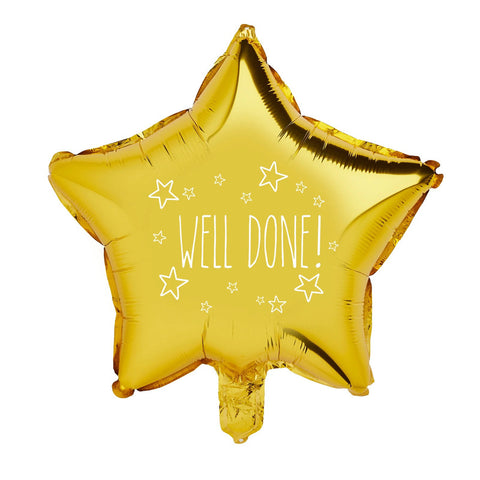 Gold Star Well Done 20" Foil Balloon