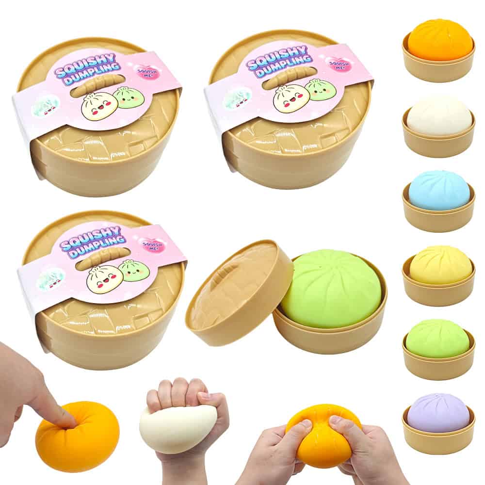 Squishy Dumplings Toys filled with gelatin glitter powder | 8.5 cm