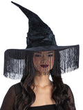 Smiffys Black Fringe Western Witch Hat halloween hat UAE