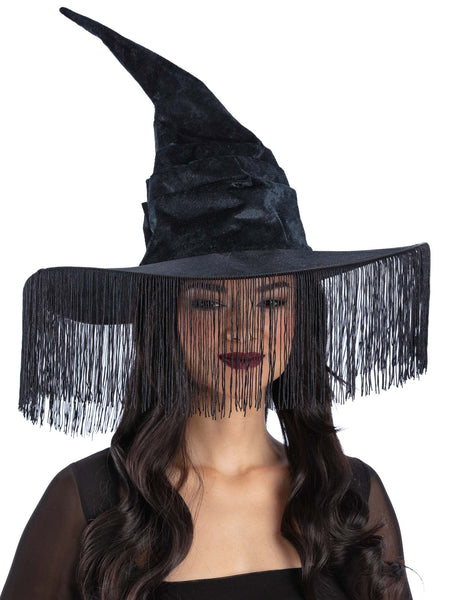 Smiffys Black Fringe Western Witch Hat halloween hat UAE