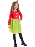 Smiffys Dr Seuss The Grinch Santa Girls Costume, Dress & Headband size S kids halloween costume UAE