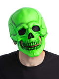 Smiffys Green UV Blacklight Skeleton Latex Mask Full Overhead with Mesh Eyes & Moving Jaw halloween mask UAE
