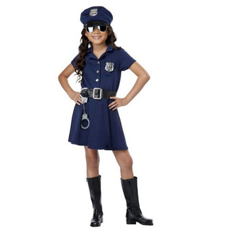 Police Officer Girl Costume Navy L