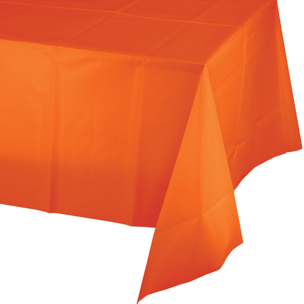  Touch Of Color Sunkissed Orange Plastic Tablecover 