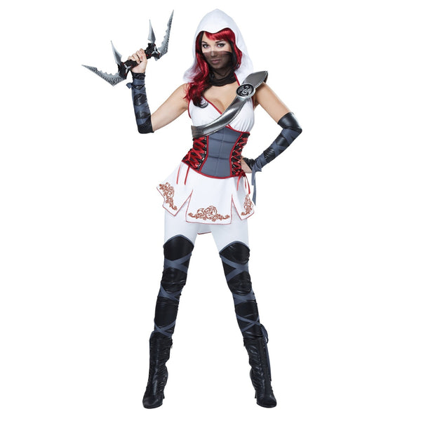 Ninja White Female Costume 