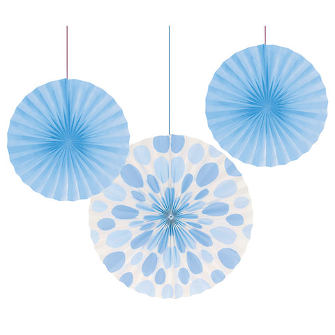 Solid & Polka Dot Paper Fan Pastel 