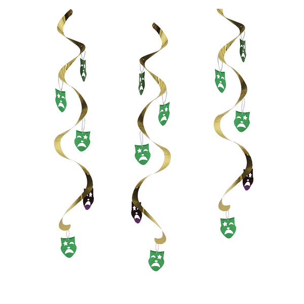  Mardi Grass D̩cor Dizzy Danglers Masks