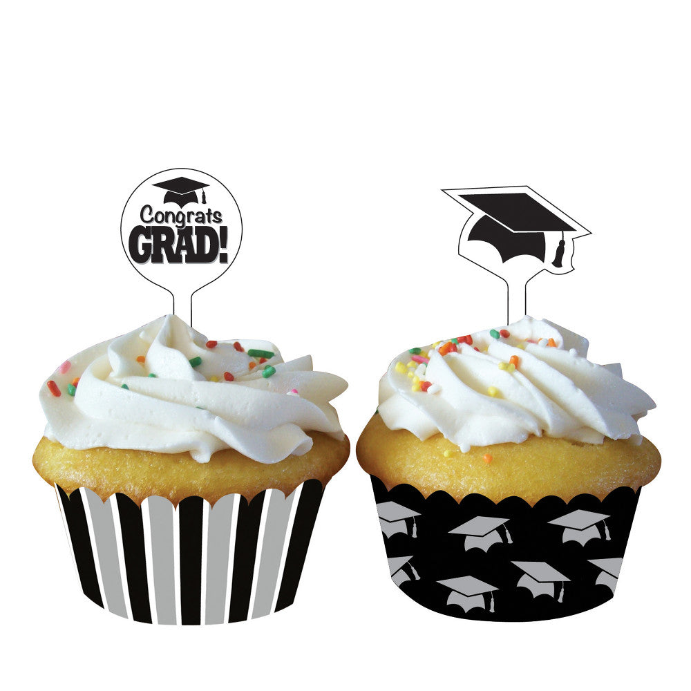 Graduation Cupcake Wrapper With Picks