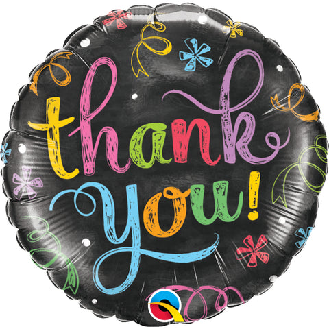 Thank You Chalkboard  Round Foil Balloon