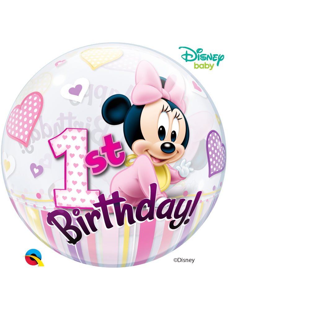 Minnie Mouse 1St Birthday Single Bubble 1 pc