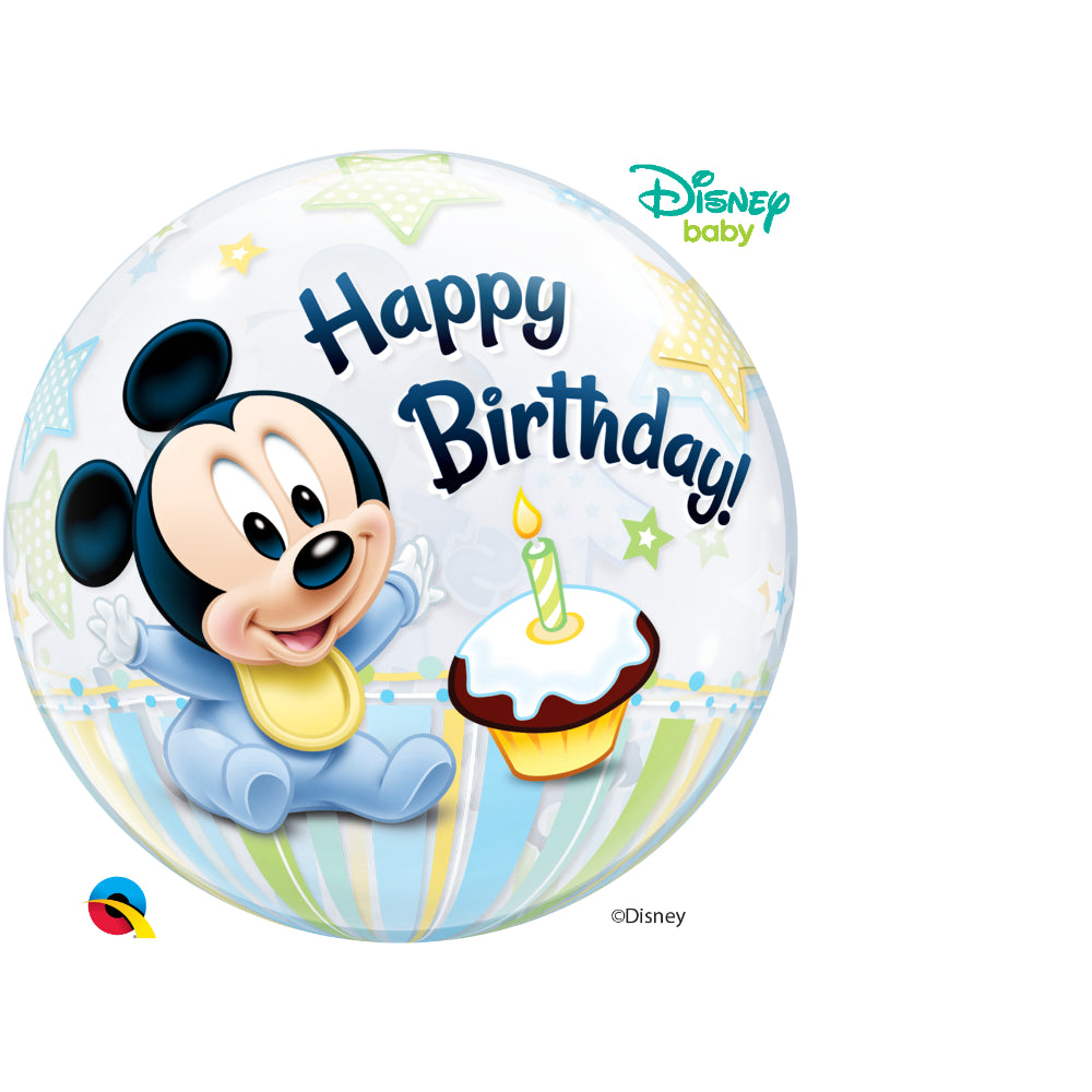  Mickey Mouse 1St Bday 22in Single Bubble 1Ct