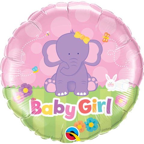 Baby Girl Elephant  Foil Balloon