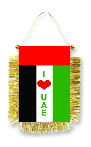Party Magic- I Love UAE Flag Penant 6inx8in