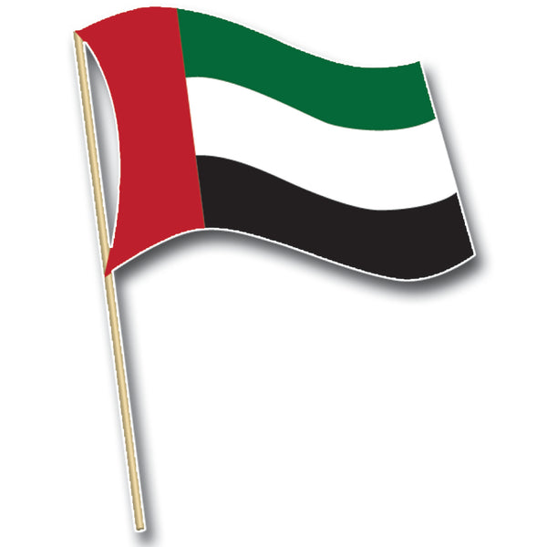  UAE Flag  With Wooden Stick