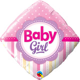 Baby Girl Dots & Stripes  Foil Balloon 