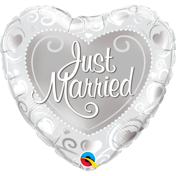 Just Married Heart Foil Balloon  