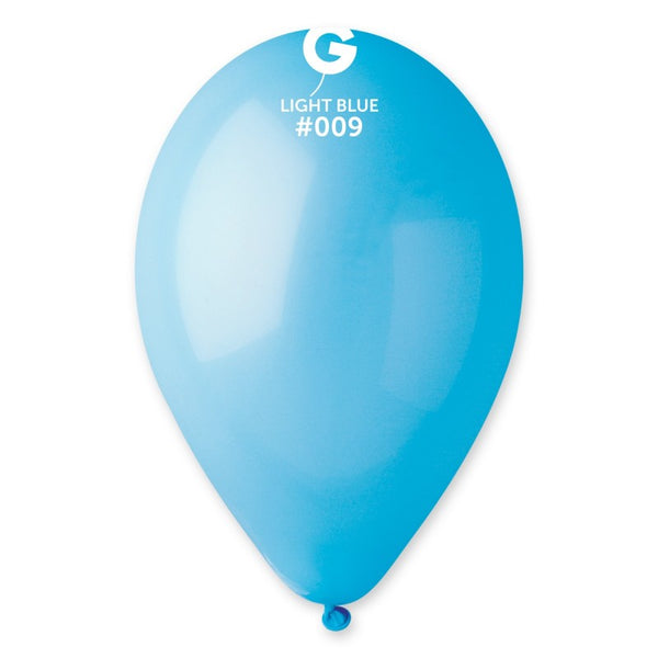  12in Standard Light Blue Latex Balloons 100 pieces
